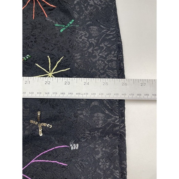 Vintage Indigo Moon Black Embellished Collared Long Sleeve Jacket Size L EUC - Picture 7 of 11